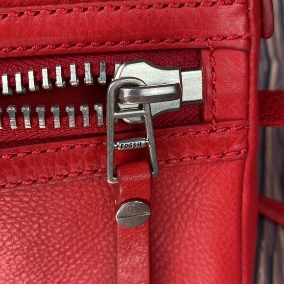 Fossil Red Leather Crossbody - Picture 9 of 13